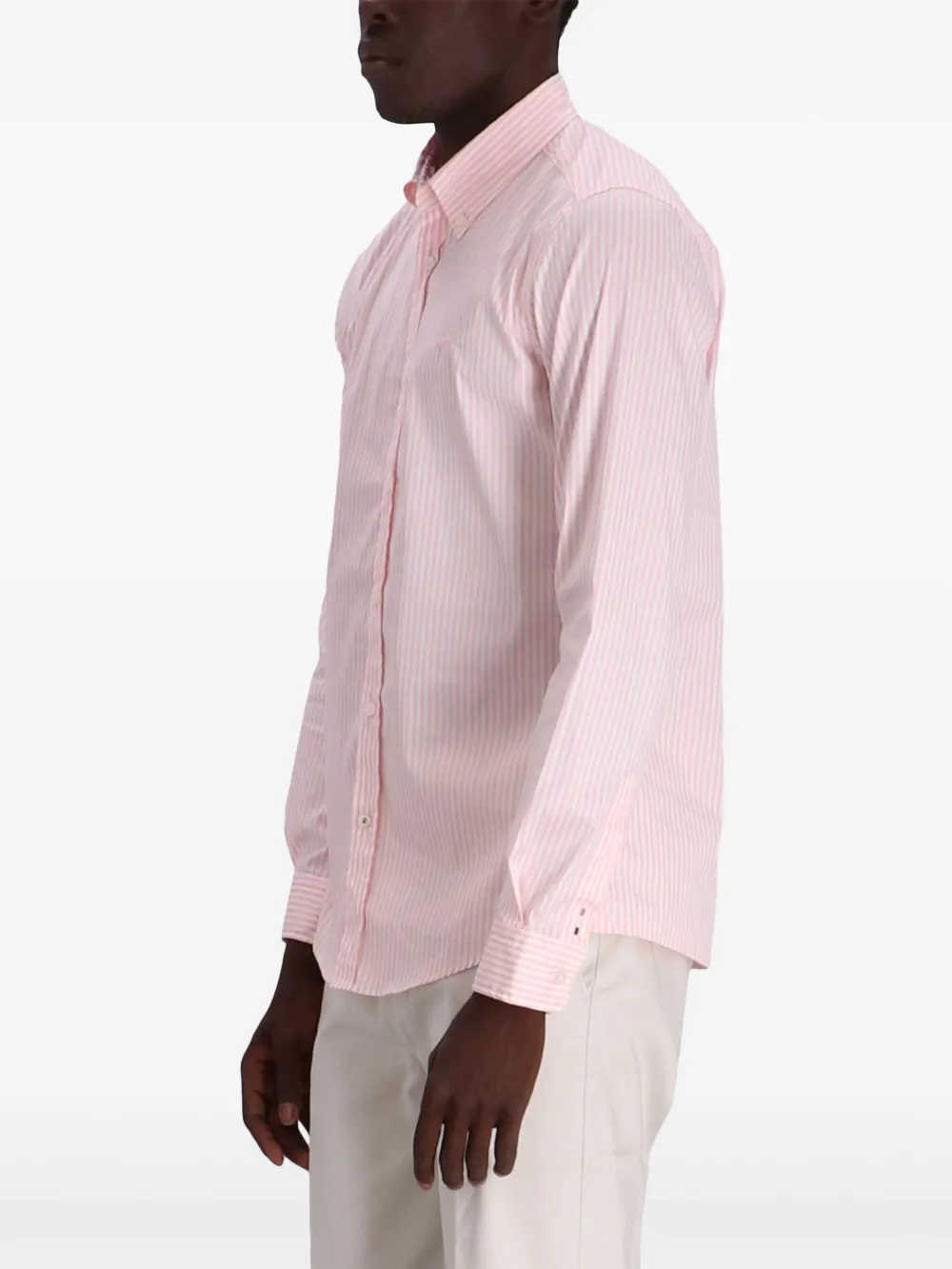 BOSS Gestreept overhemd Roze