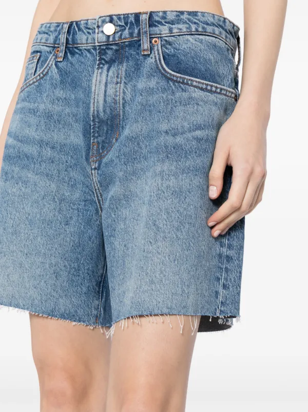 Reformation Longline Denim Shorts Blue FARFETCH AZ