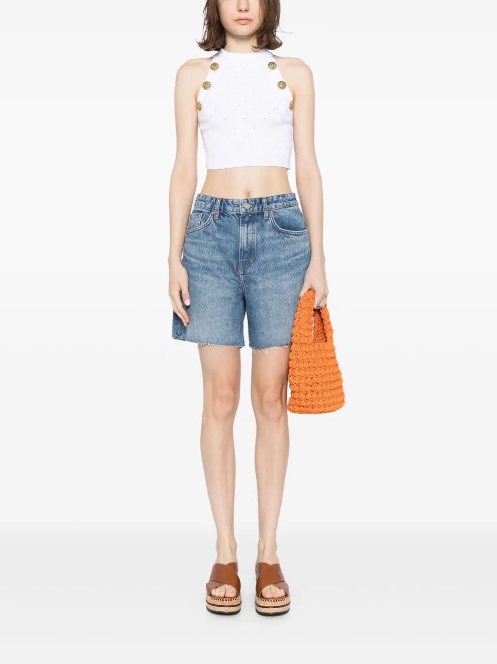 Reformation Denim shorts - Blauw