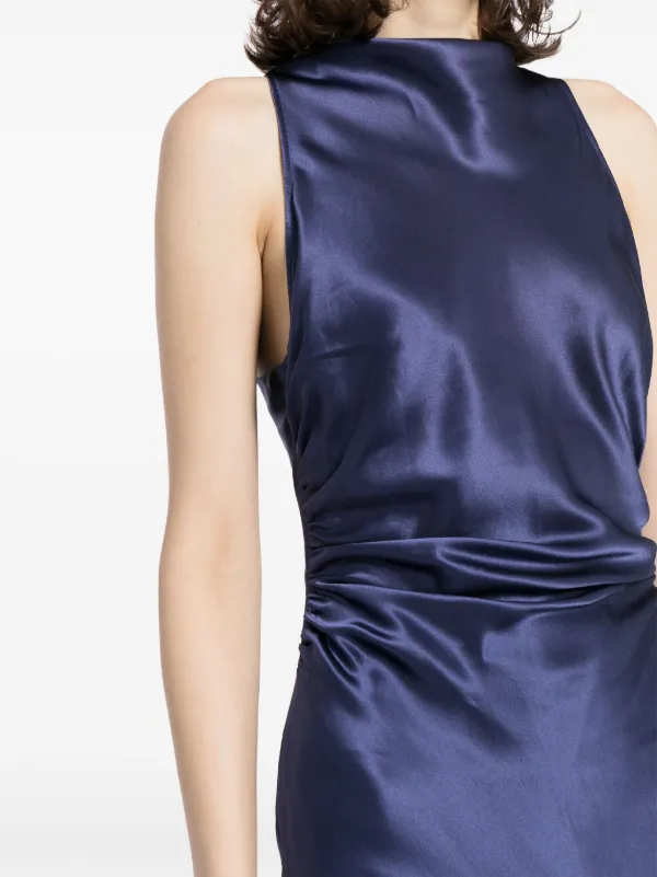 Reformation blue silk dress top