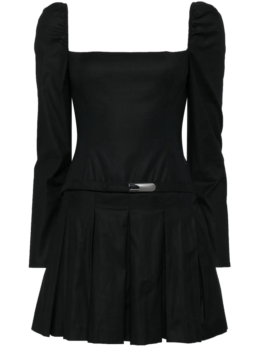 Reformation Luella Pleated Dress In Black