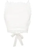 Reformation Meadow lace crop top - White