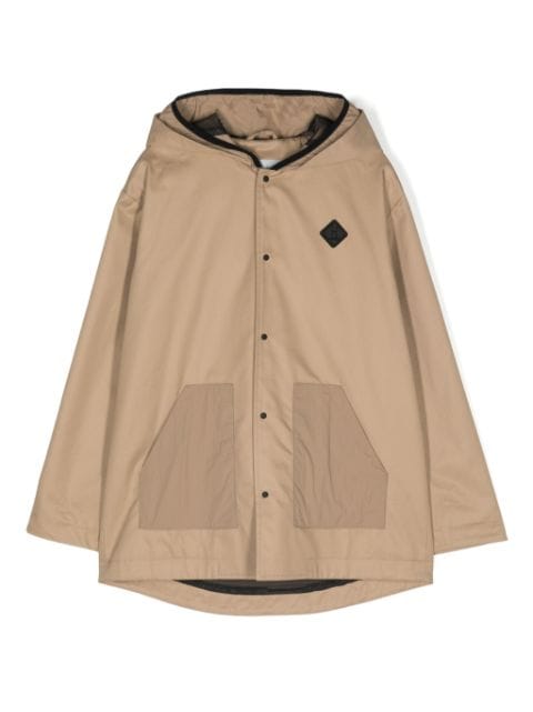 Herno Kids appliqué-logo rainwear jacket