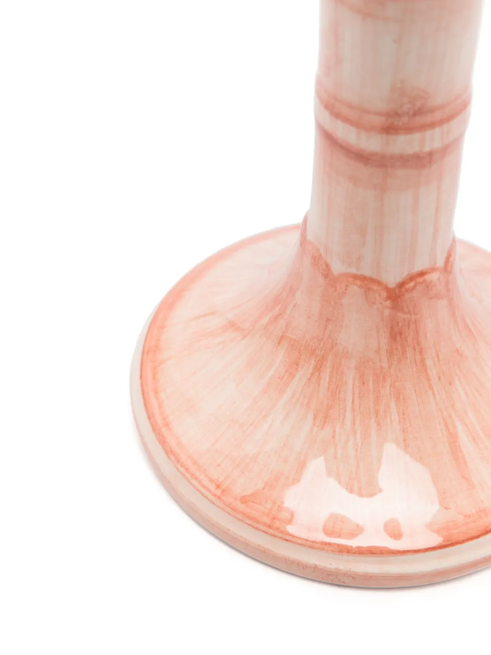 Les-ottomans Pink Art De La Table Ceramic Candle Holder In Pink