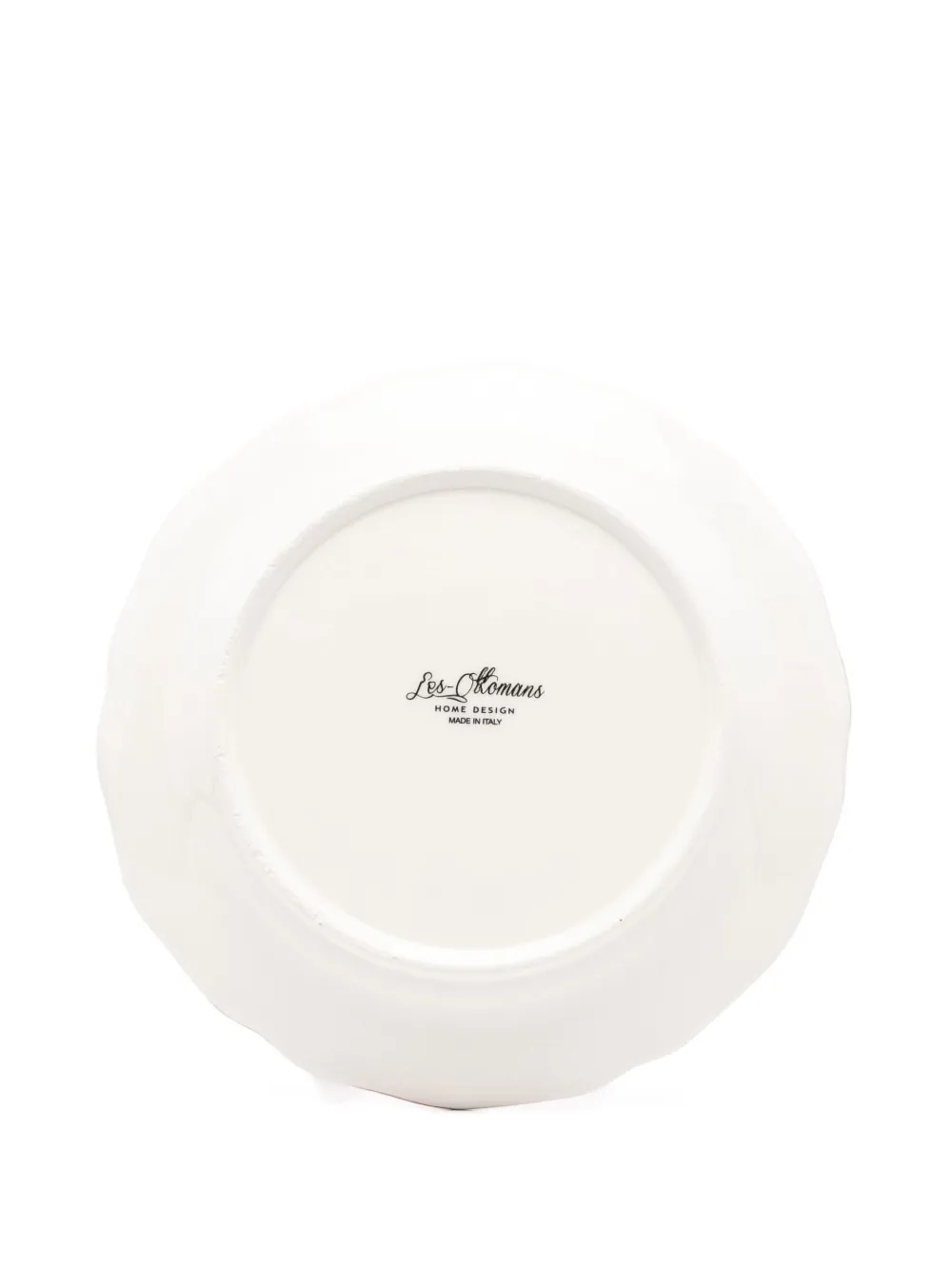 Les-ottomans Striped Ceramic Plate (set Of Two) In Pink