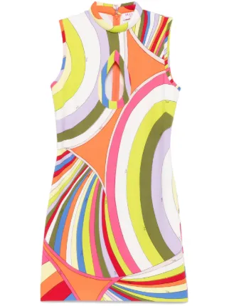 PUCCI Iride-print Mini Dress | Orange | FARFETCH OM