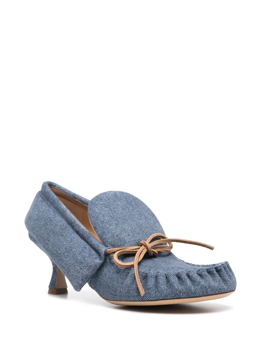 JW Anderson 80mm moc-stitching pumps - Blauw