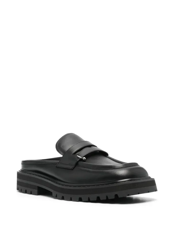 【初売り】 Marni レザーミュール JP FARFETCH | ブラック | 靴