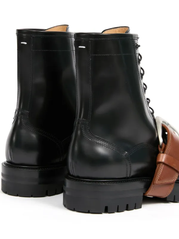 Maison Margiela Tabi レザーブーツ | ブラック | FARFETCH JP