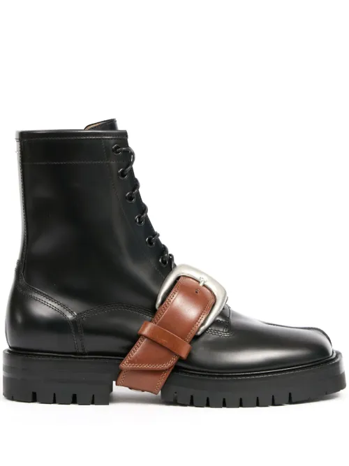 Mocassins en cuir à bout Tabi - Maison Margiela - Modalova