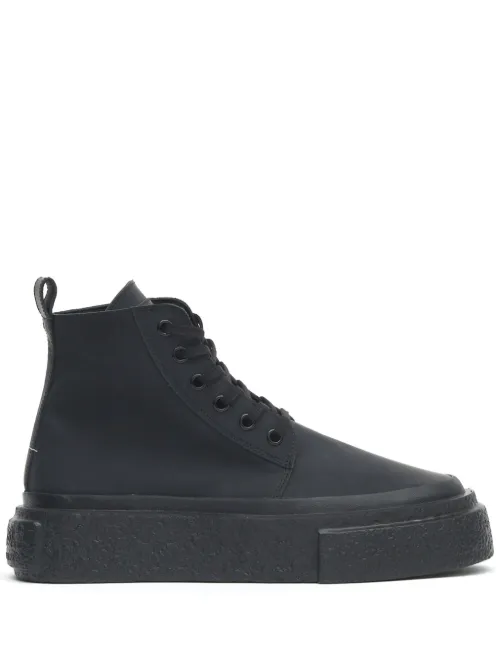 Baskets montantes en cuir - MM6 Maison Margiela - Modalova