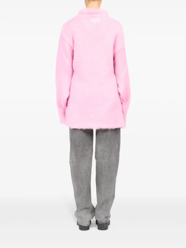 MM6 Maison Margiela Oversized Knitted Jumper | Pink | FARFETCH
