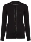 MM6 Maison Margiela contrasting-border crew-neck cardigan - Black
