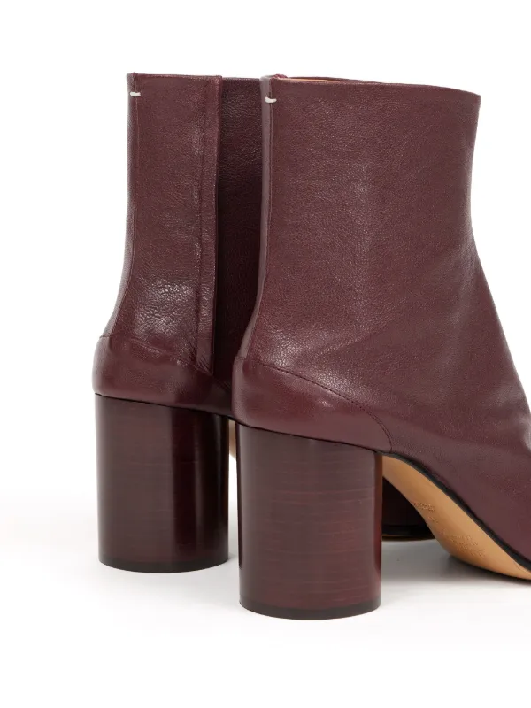 Maison Martin Margiela black leather tabi boots with block