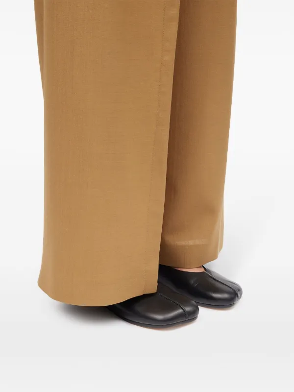 MM6 Maison Margiela レザーフラットシューズ | ブラック MM6 Maison Margiela レザーフラットシューズ | ブラック