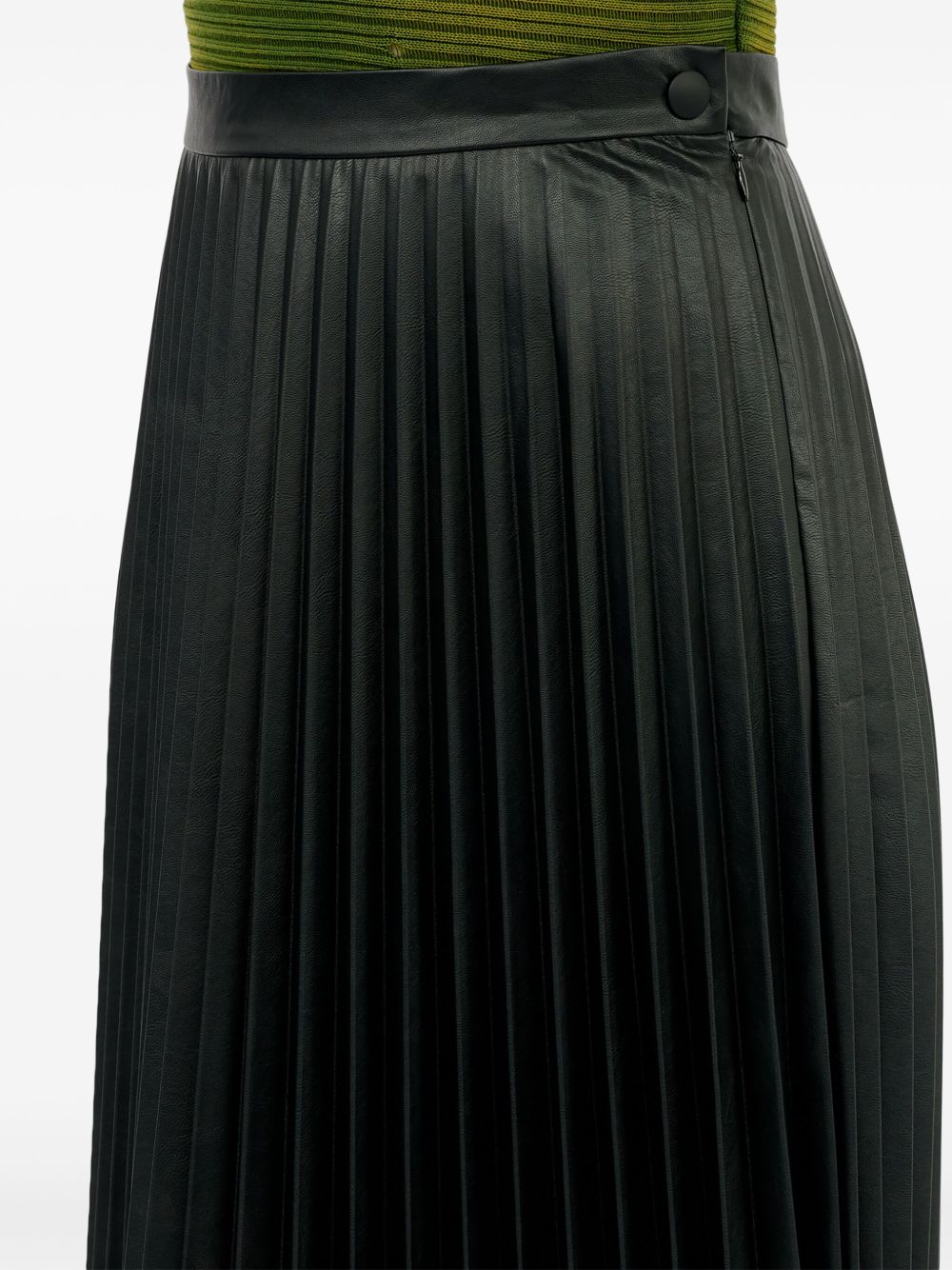 Affordable MM6 Maison Margiela pleated faux-leather midi skirt Women