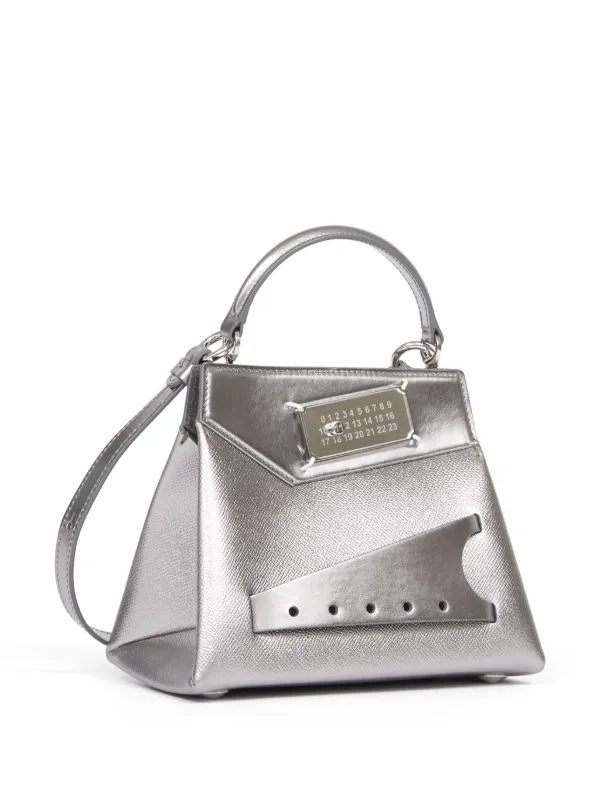 Maison Margiela Snatched レザーハンドバッグ | シルバートーン