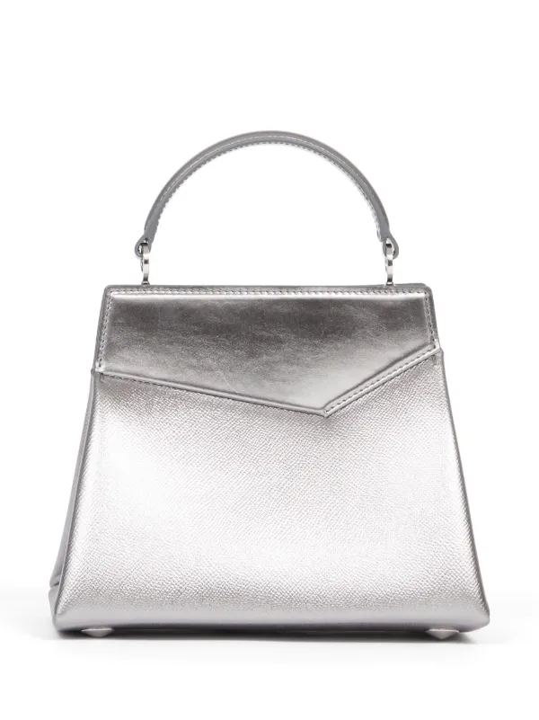 Maison Margiela Snatched レザーハンドバッグ | シルバートーン