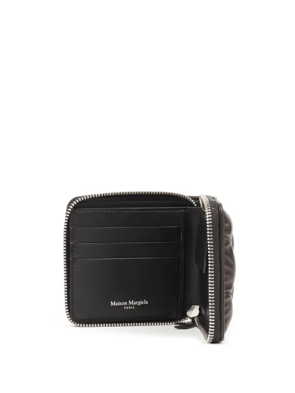 Maison Margiela Leather Zip Around Wallet | Brown | FARFETCH CA