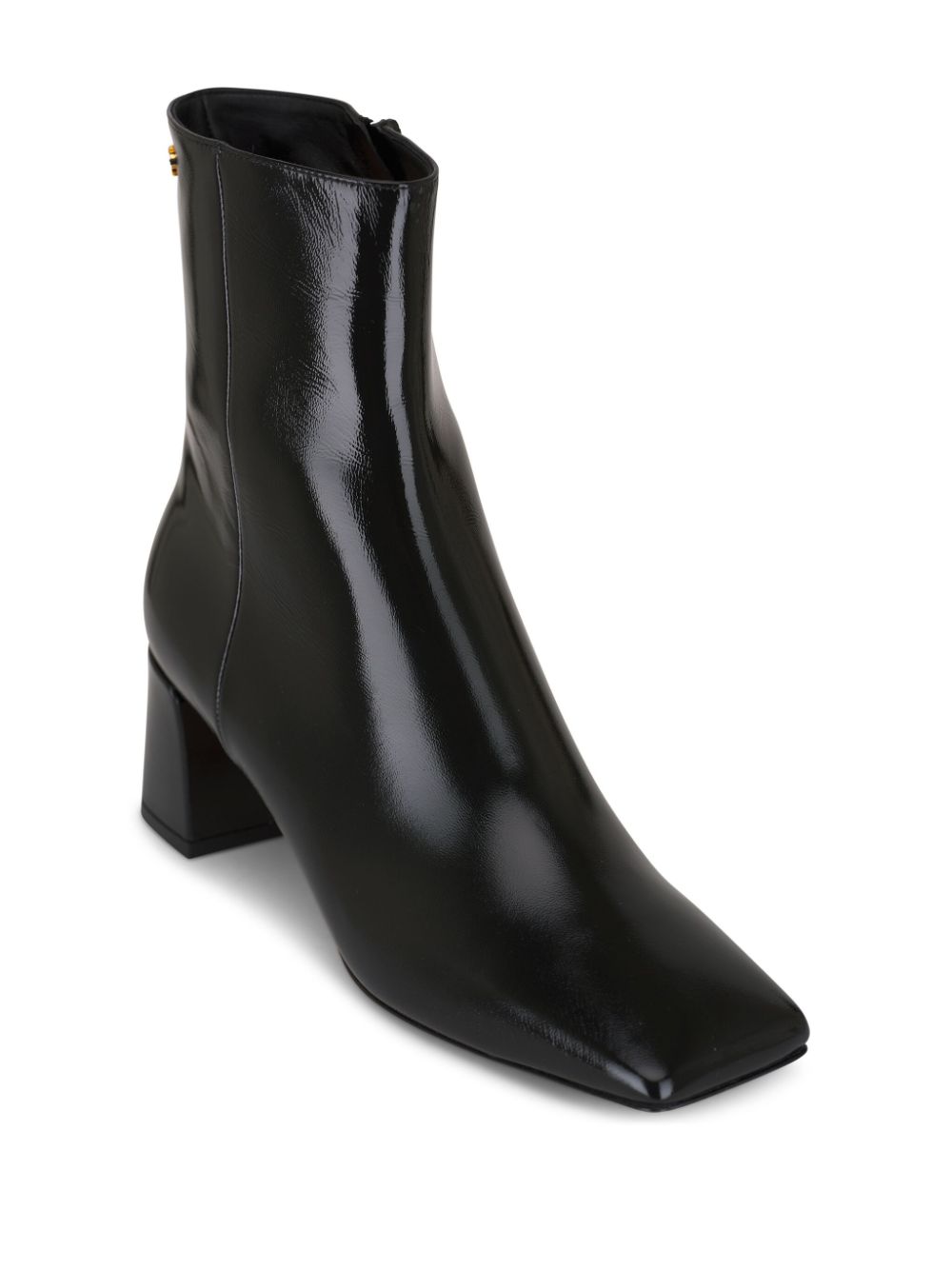 Shop Gianvito Rossi 55mm Leather Ankle Boots In 黑色