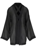 KHAITE criss-cross silk minidress - Black