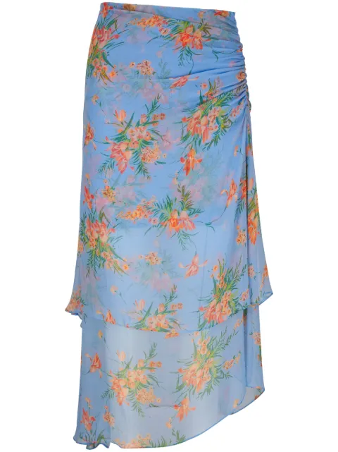 Veronica Beard Sira floral-print midi skirt