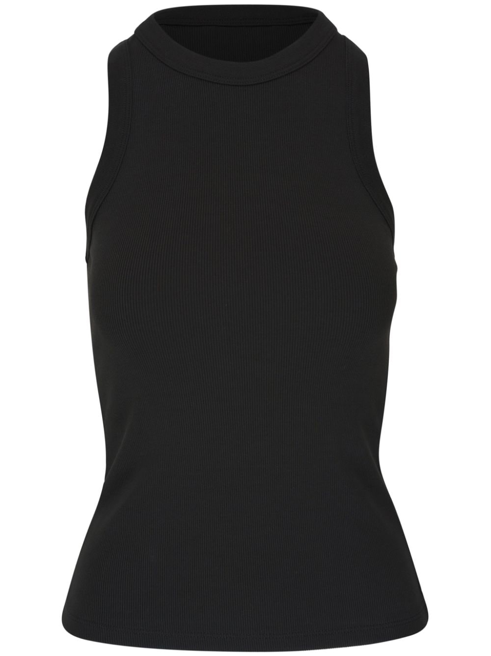 Veronica Beard Sleeveless Ribbed Top In Black