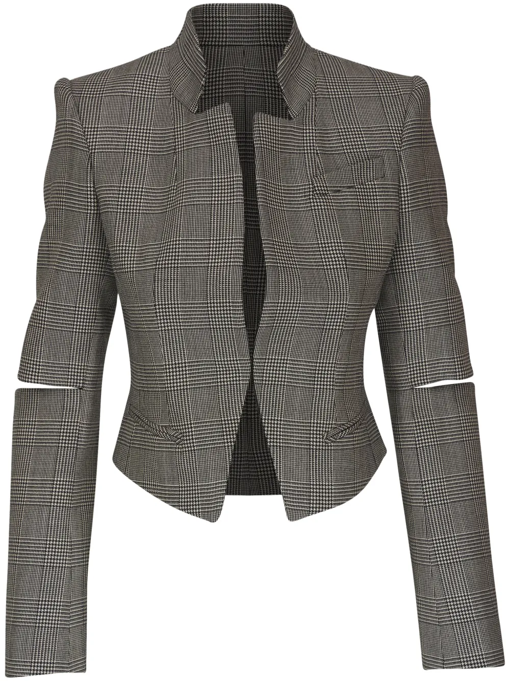 Alexander McQueen Cropped blazer Zwart