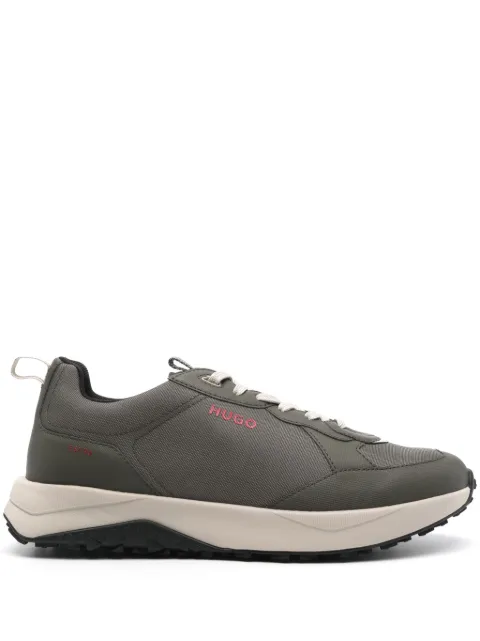 BOSS raised-logo panelled sneakers