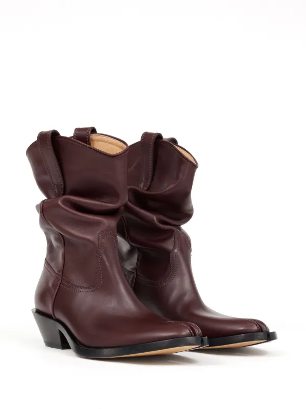 Maison Margiela Tabi Western 55mm レザーブーツ | レッド | FARFETCH JP