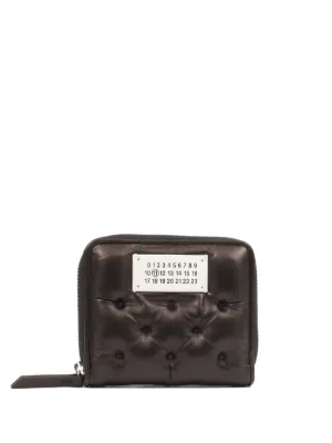 Maison Margiela Glam Slam Padded Leather Coin Pouch | Black | FARFETCH