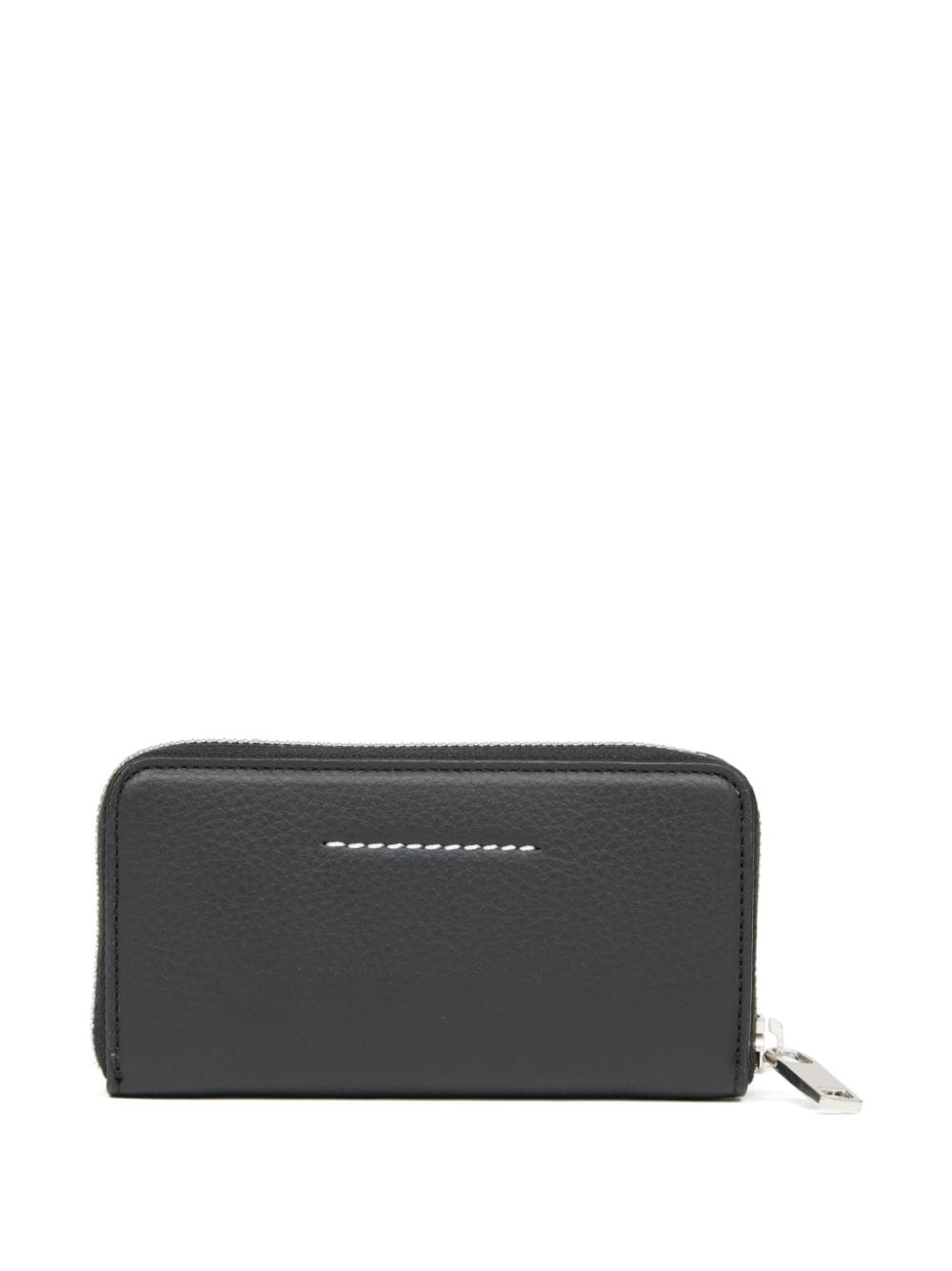 Shop Mm6 Maison Margiela Logo-embossed Leather Wallet In Black