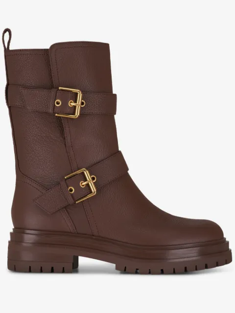 Gianvito Rossi leather biker boots