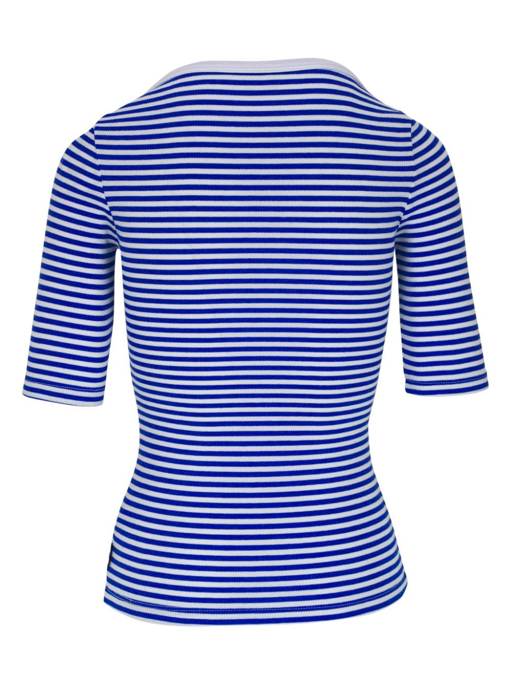 AG Jeans striped ribbed-knit top - Blauw