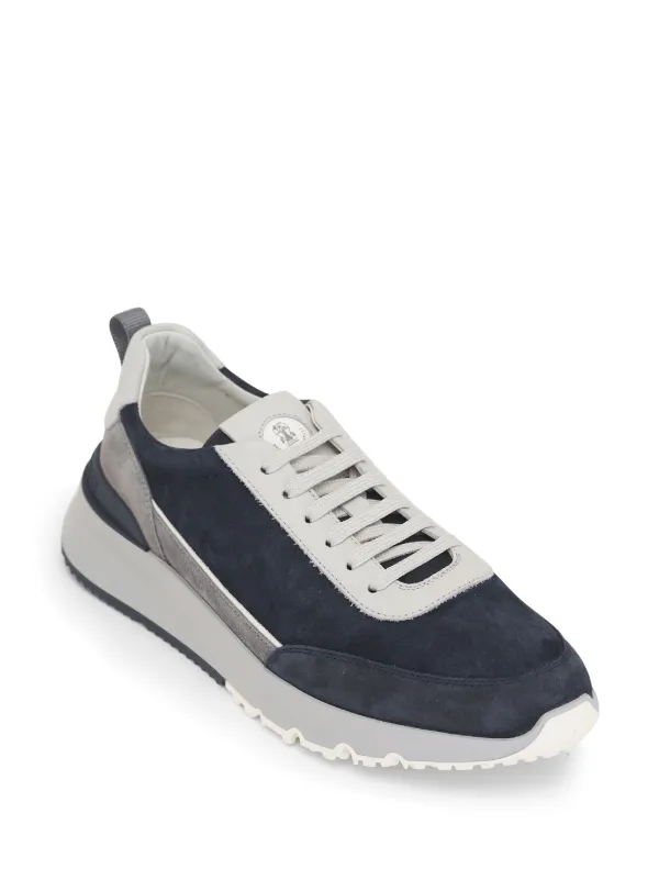 Brunello Cucinelli MPCAI7846C8187 関税送料込 Brunello Cucinelli Panelled low-top Sneakers | Blue | FARFETCH