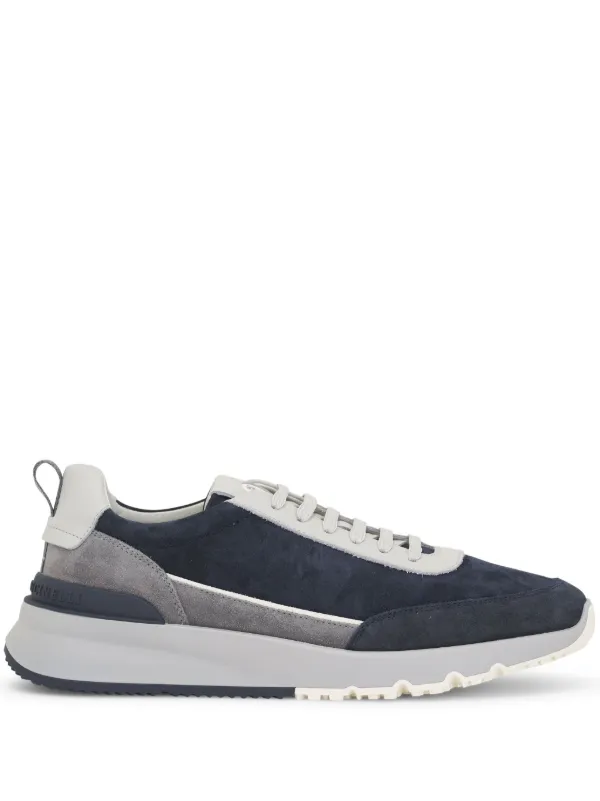 Brunello Cucinelli M0TC8BJ310C159 関税送料込 Brunello Cucinelli - Gray Cotton Knit Trainer | Mitchell Stores