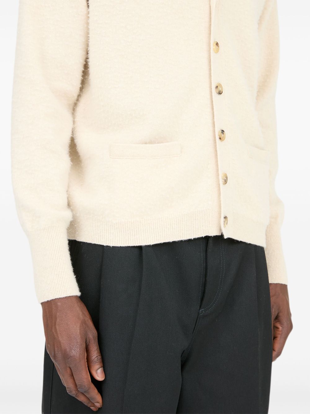 Maison Margiela V-neck cashmere-cotton cardigan Men