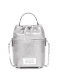 Maison Margiela small 5AC metallic leather bucket bag - Silver