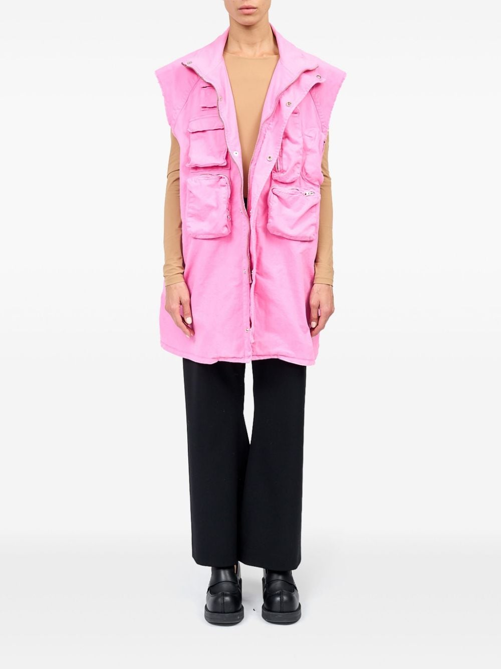 MM6 Maison Margiela Gilet van katoenmix - Roze