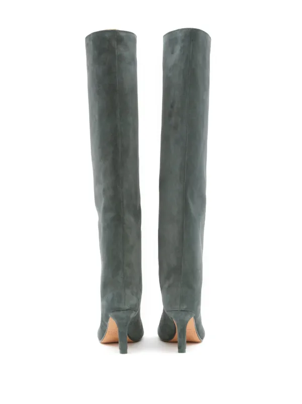 MM6 Maison Margiela Anatomic 70mm Suede Boots | Green | FARFETCH