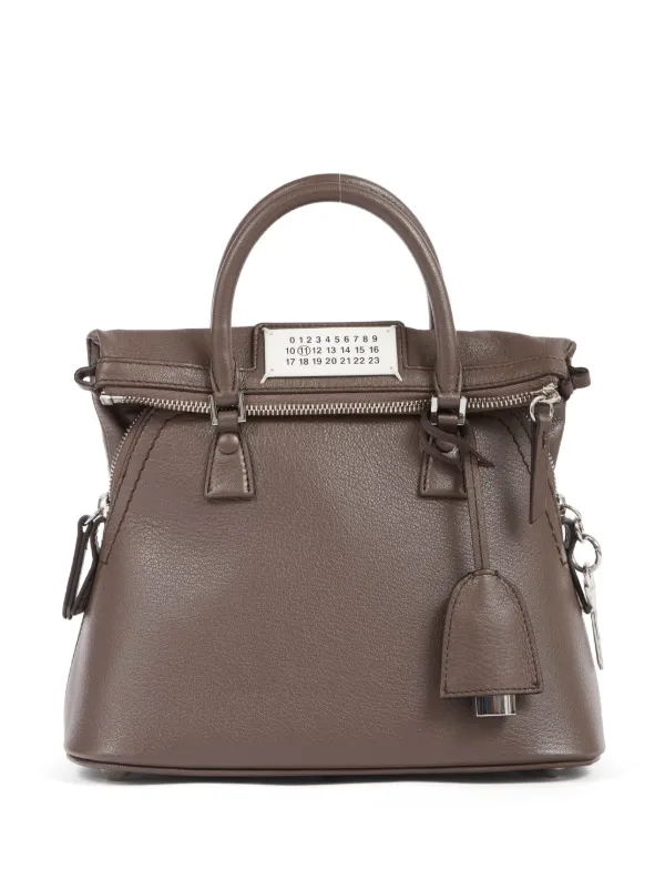 ハンドバッグ MAISON MARGIELA 5ac bag in grain leather and canvas Maison Margiela 5AC Classique Tote Bag | Brown | FARFETCH