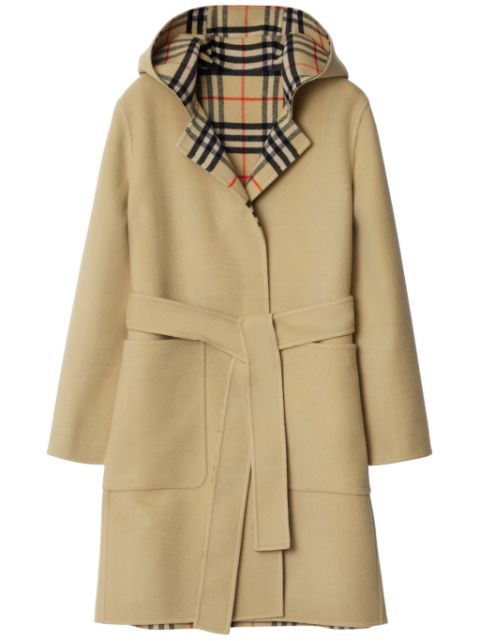 Cheap Burberry Vintage Check wool coat Women