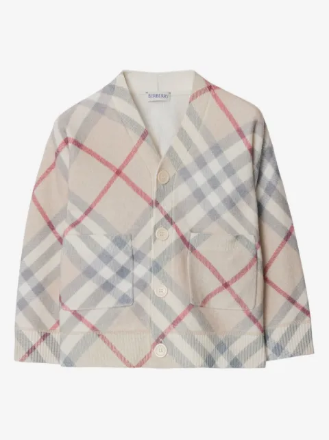Burberry Kids Nova Check wool cardigan