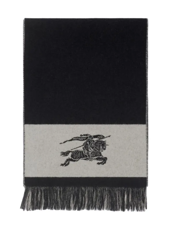 Burberry EKD Logo Wool Scarf | Neutrals | FARFETCH