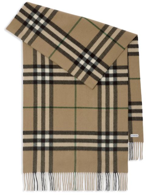 Burberry wide check cashmere scarf Women