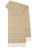Burberry check cashmere scarf - Neutrals