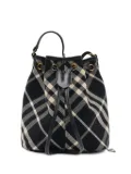 Burberry mini check-print bucket bag - Black