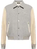 AMIRI contrasting-sleeve bomber jacket - Grey