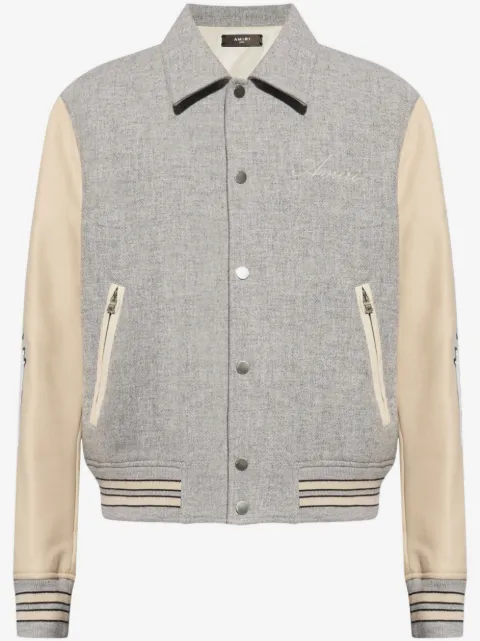 AMIRI contrasting-sleeve bomber jacket