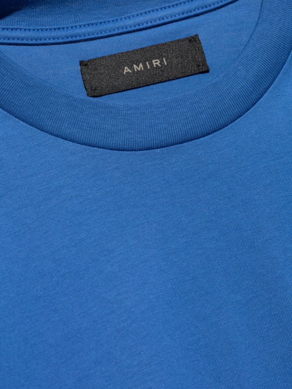 Shop Amiri Logo-print Cotton T-shirt In Blue